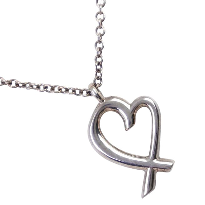 Vintage Tiffany & Co Silver Loving Heart Necklace