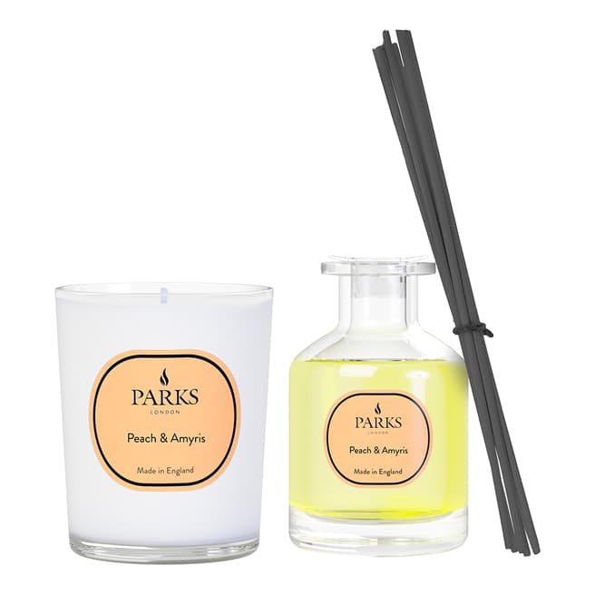 Parks London Peach & Amyris Aromatherapy Diffuser & Candle Set