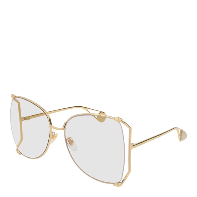Gucci Women's Gold/Blue Gucci Sunglasses 63mm