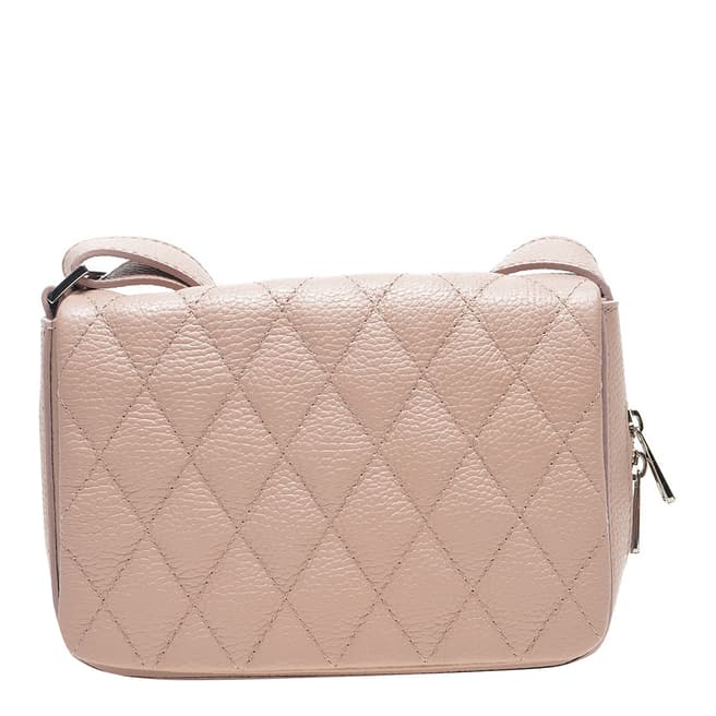 Isabella Rhea Pink Leather Quilted Shoulder Bag