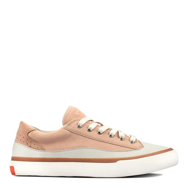 Clarks Light Pink Suede Aceley Lace Trainers