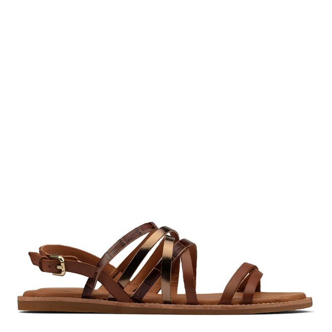 Clarks Tan Leather Karsea Ankle Strap Sandals