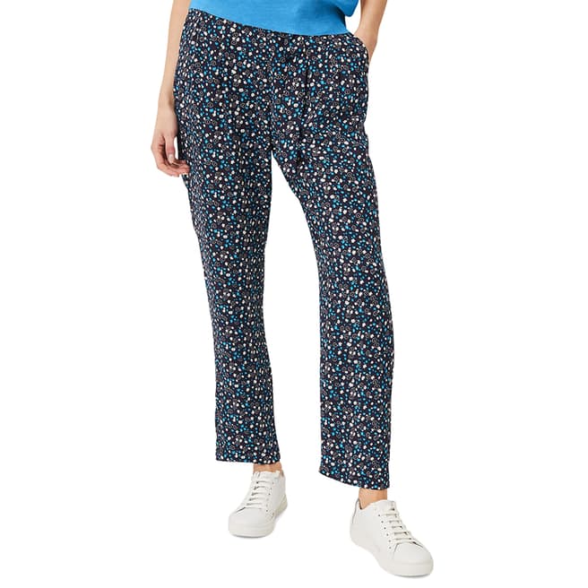 Phase Eight Navy Print Hermione Joggers