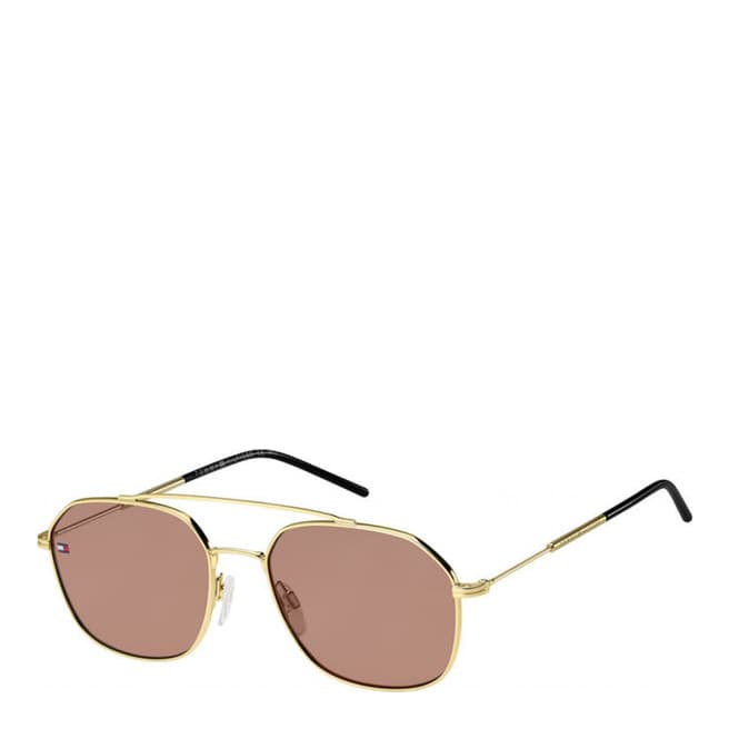 Tommy Hilfiger Unisex Gold Tommy Hilfiger Sunglasses 55mm
