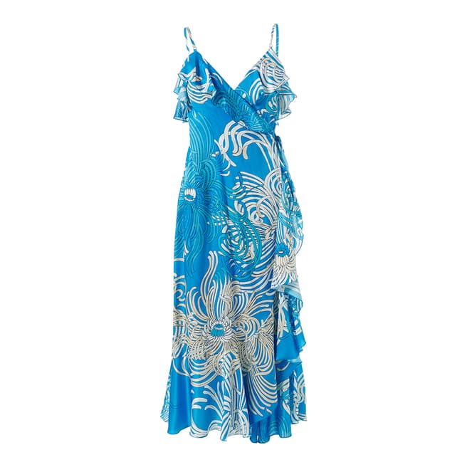 Melissa Odabash Blue Swirl Kiwi Midi Dress