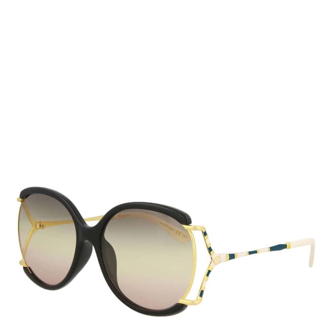 Gucci Women's Black/Gold Gucci Sunglasses 60mm