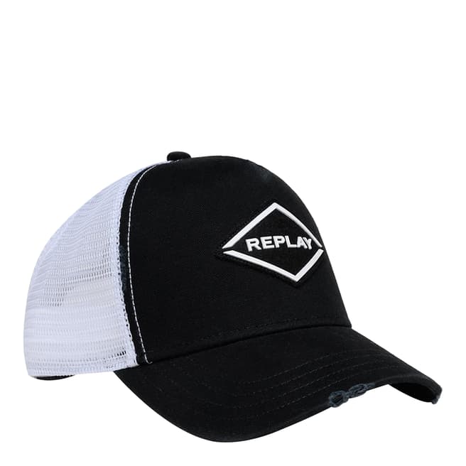 Replay Black Logo Cotton Cap