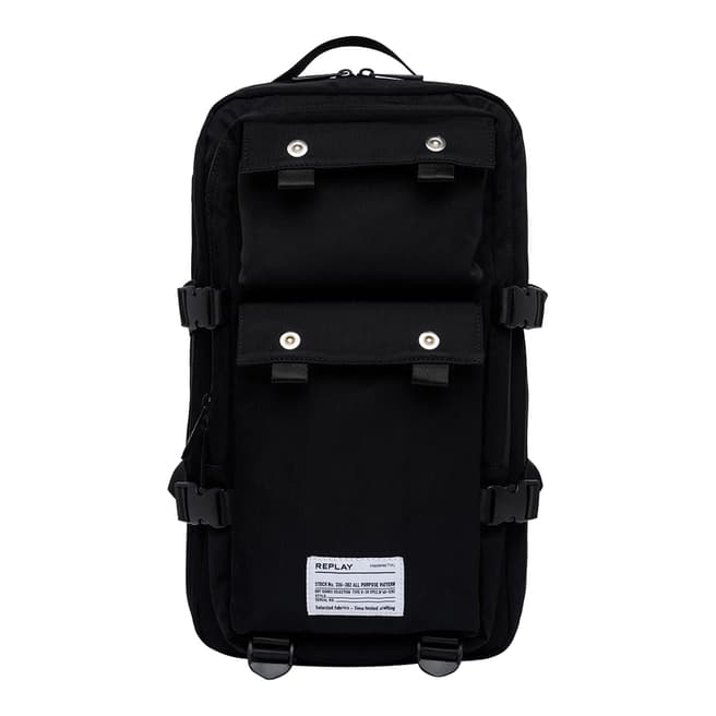 Replay Black Hybrid Zip Around Backpack