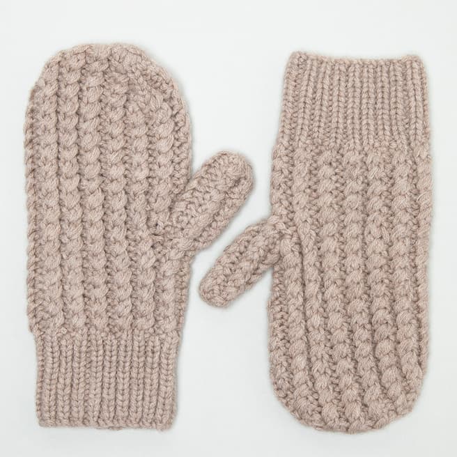 N°· Eleven Oatmeal Cashmere Blend Mittens
