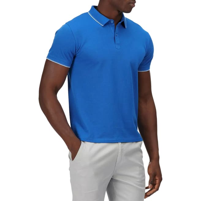 Regatta Blue Cotton Polo Shirt