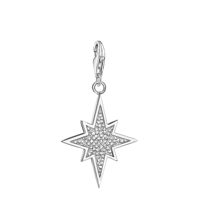 Thomas Sabo 925 Sterling Silver Glitter Star Charm Pendant