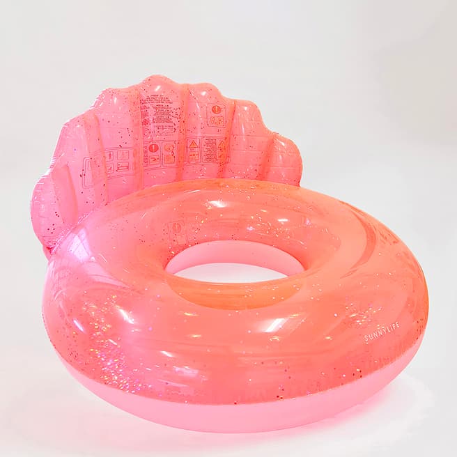 Sunnylife Luxe Shell Neon Coral Pool Ring