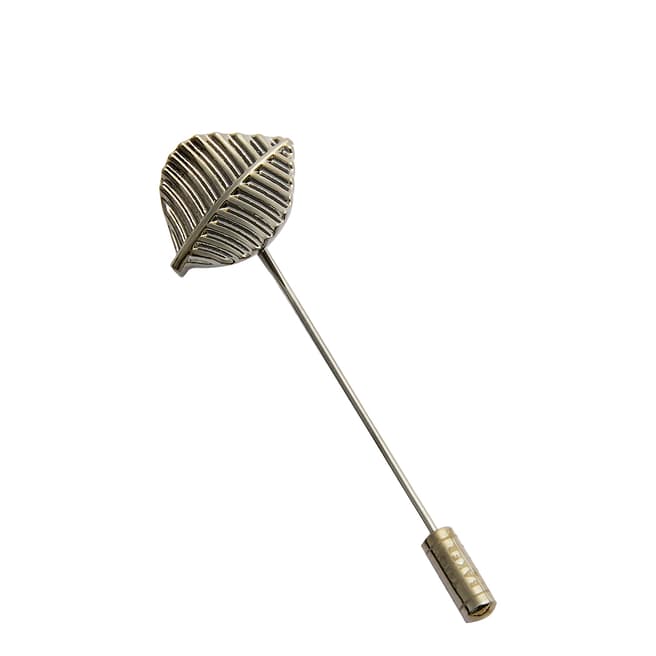 Ted Baker Gunmetal List Leaf Lapel Pin