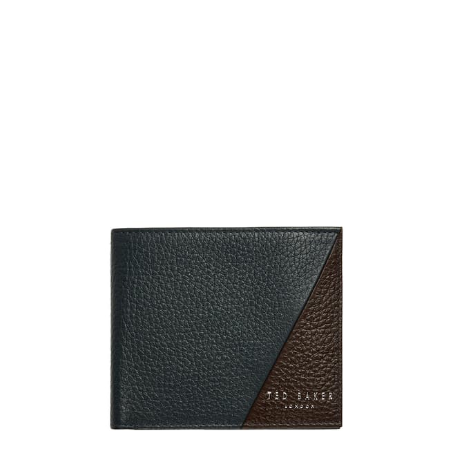 Ted Baker Navy Robec Colour Block Leather Bifold Wallet