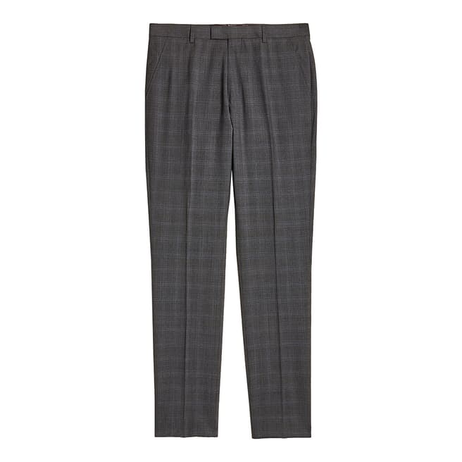 Ted Baker Grey Riveut Check Trousers