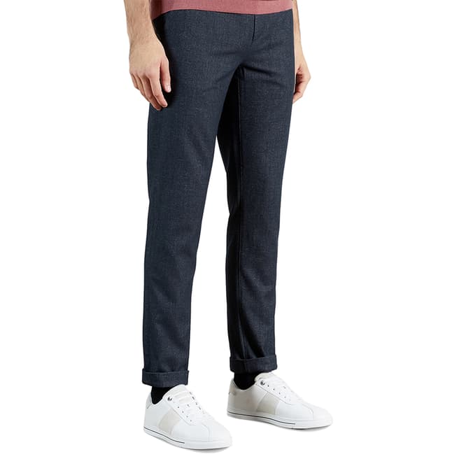 Ted Baker Navy Haloe Super Slim Fit Trousers