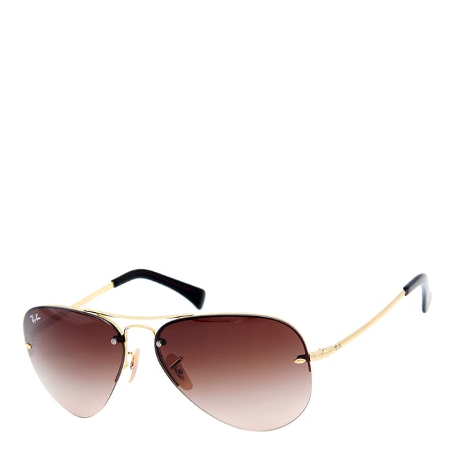 Ray-Ban Men's Gold/Brown Shaded PilotRay-Ban Sunglasses 59mm