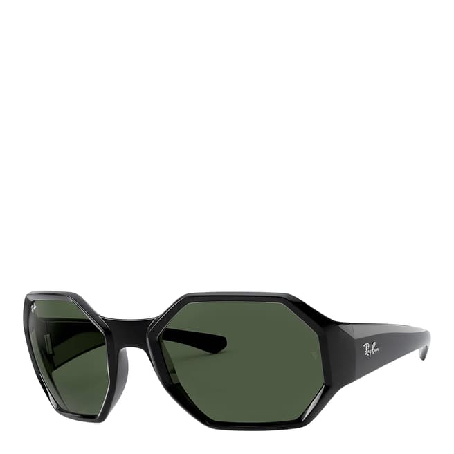 Ray-Ban Unisex Black/Green Ray-Ban Sunglasses 59mm