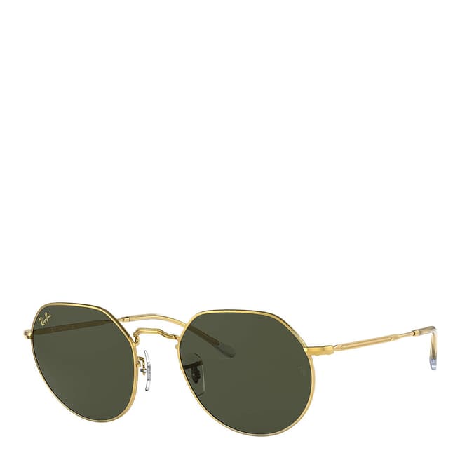 Ray-Ban Unisex Gold/Green JackRay-Ban Sunglasses 51mm