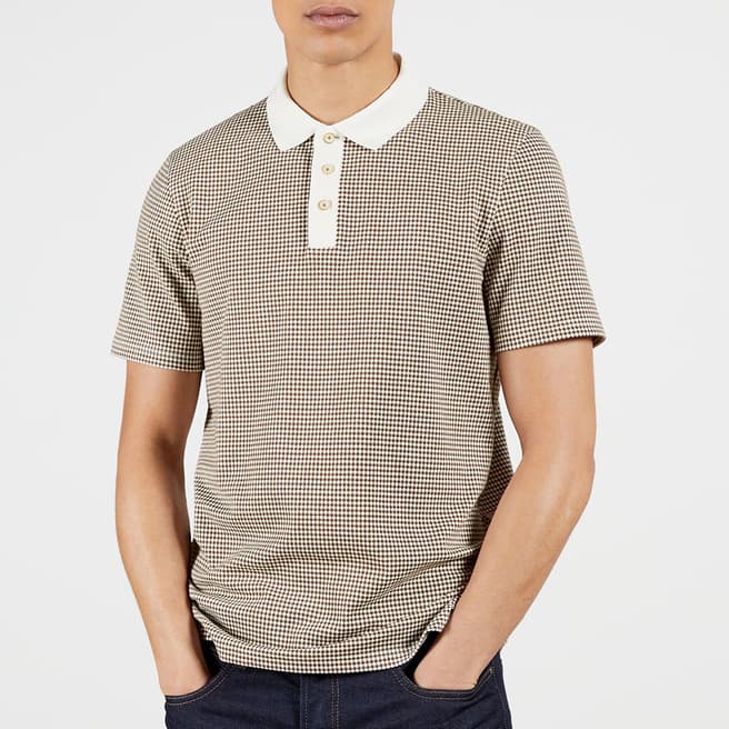 Ted Baker Olive Krane Textured Polo Shirt