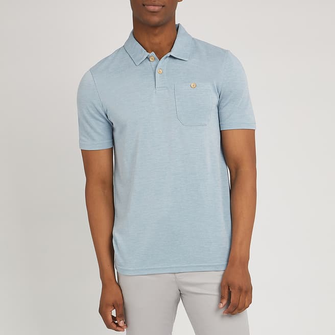 Ted Baker Blue Lebar Short Sleeve Polo Shirt