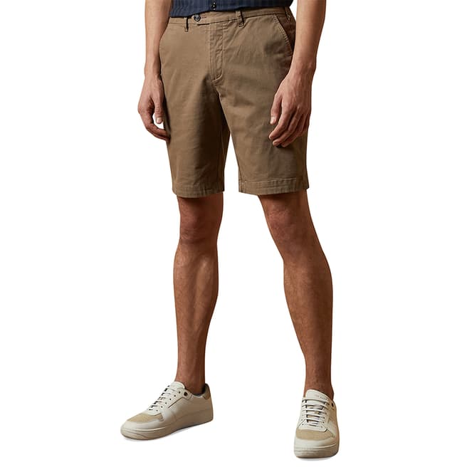 Ted Baker Natural Buenose Cotton Stretch Short