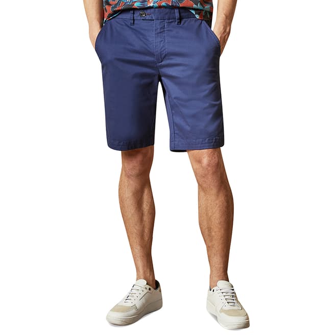 Ted Baker Navy Buenose Cotton Stretch Short