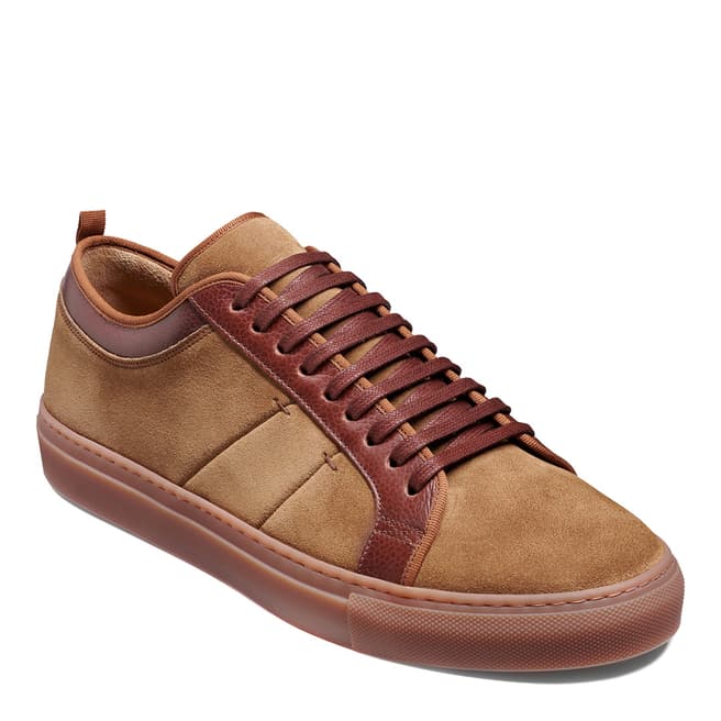 Barker Tan Suede Greg Trainers F Fit