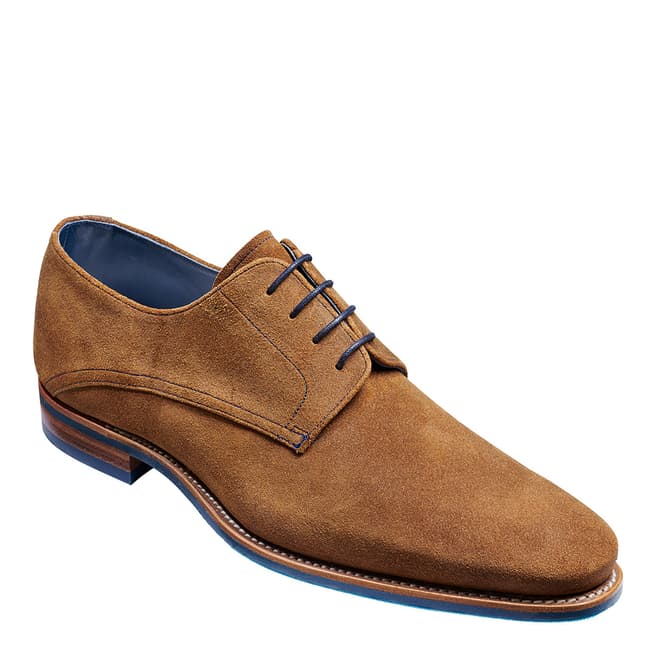 Barker Tan Suede Max Derby Shoes FX Fit