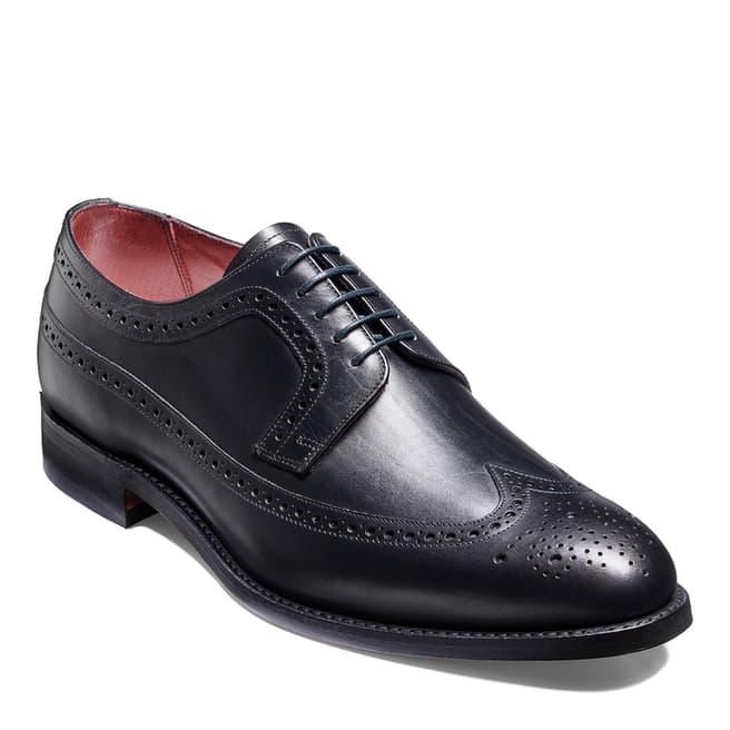 Barker Black Leather Woodbridge Derby Shoes G Fit