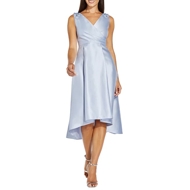 Adrianna Papell Pale Blue Mikado Dress