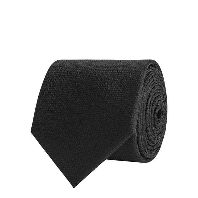 Reiss Black Ceremony Plain Silk Tie