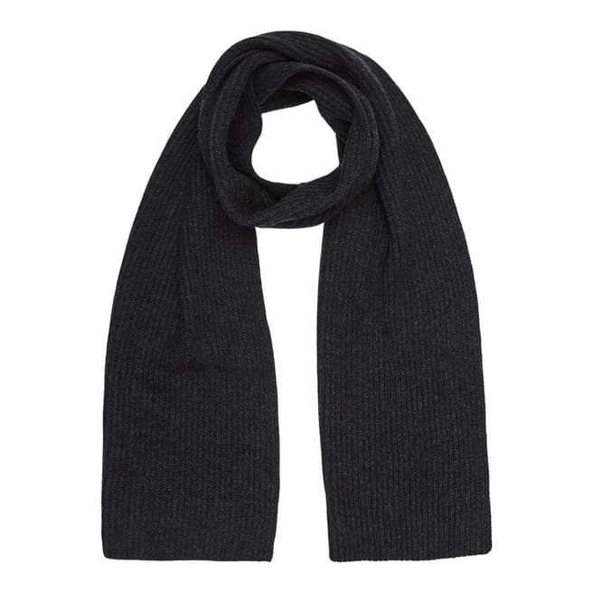 Reiss Charcoal Alderney Cashmere Scarf