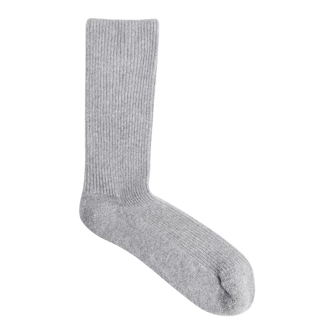Reiss Grey Marl Agar Cashmere Blend Socks