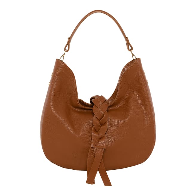 Anna Morellini Brown Gisella Leather Top Handle Bag