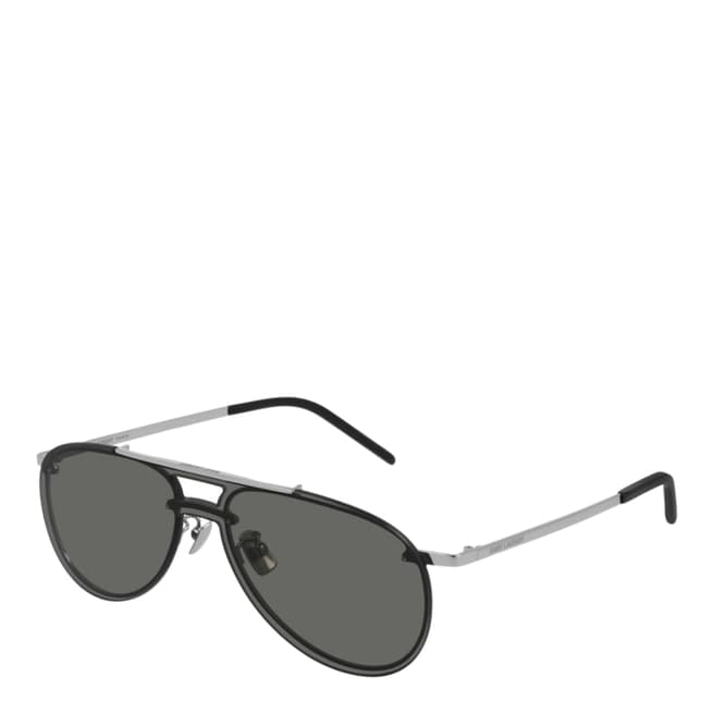 Saint Laurent Men's Silver Saint Laurent Sunglasses 99mm