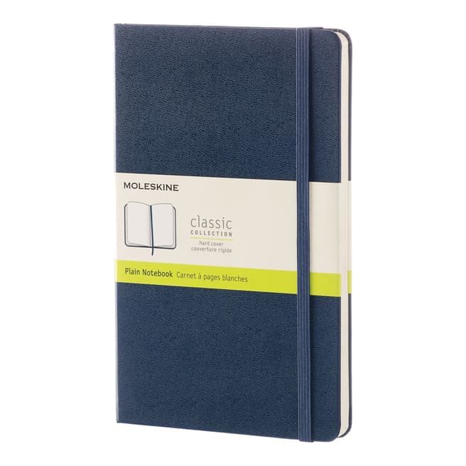 Moleskine Plain Notebook, Sapphire Blue 