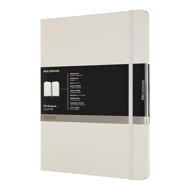 Moleskine Pro Notebook, Pearl Grey