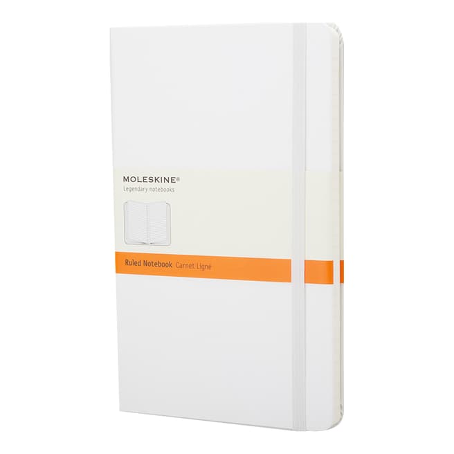 Moleskine Ruled Notebook, White 