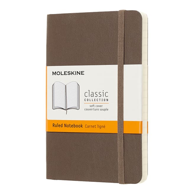 Moleskine Pocket Ruled Notebook, Earth Brown 