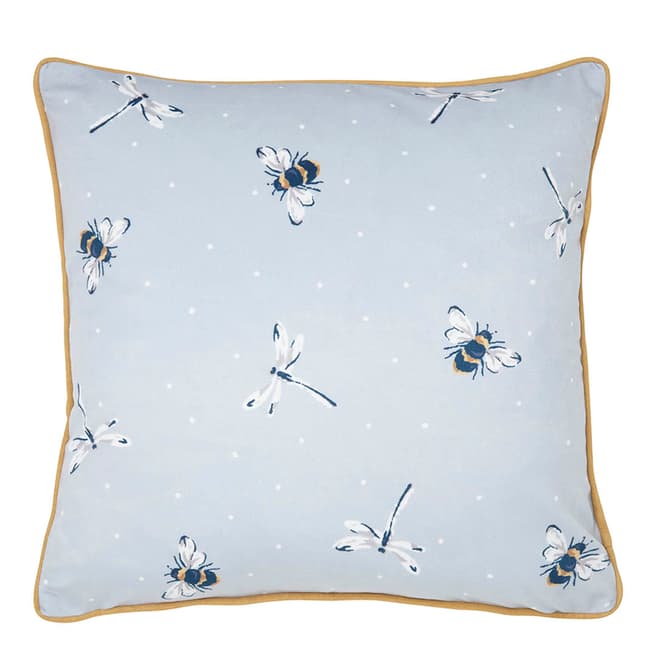Fat Face Beditime Bees 45X45cm Cushion, White