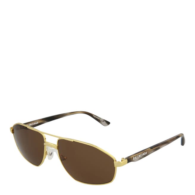 Balenciaga Unisex GOLD HAVANA BROWN Balenciaga Sunglasses 58mm