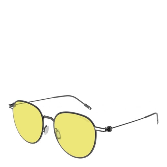Montblanc Men's Shiny Dark Ruthenium Montblanc Sunglasses 54mm