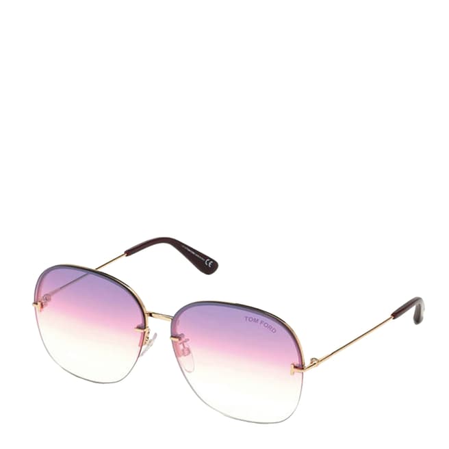 Tom Ford Women's Shiny Rose Gold Tom Ford Sunglasses 62mm