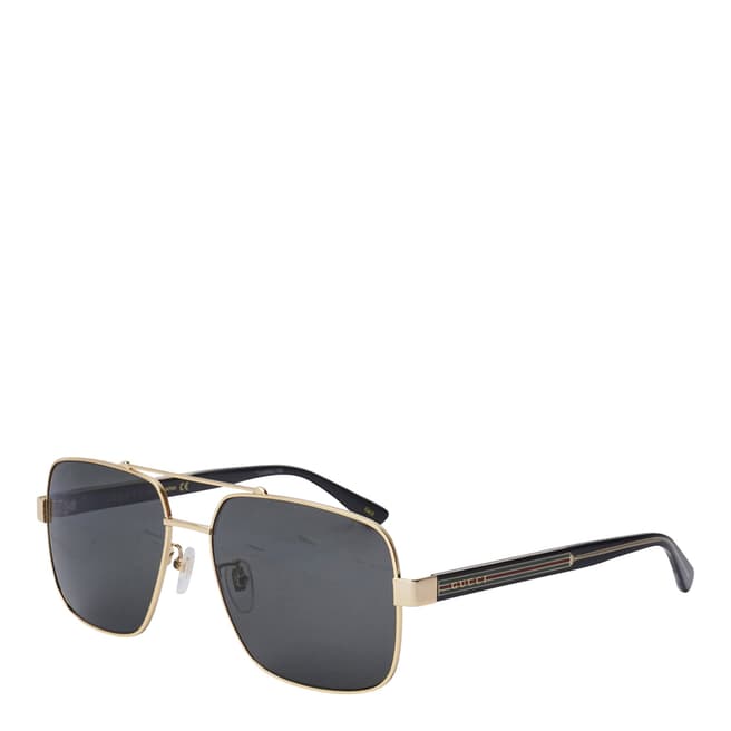 Gucci Men's Gold/Grey Gucci Sunglasses 60mm