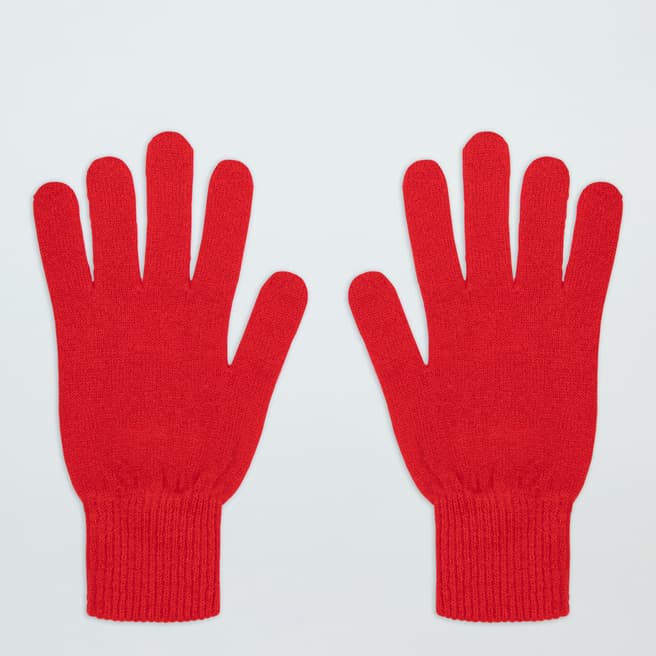 Laycuna London Red Classic Cashmere Gloves