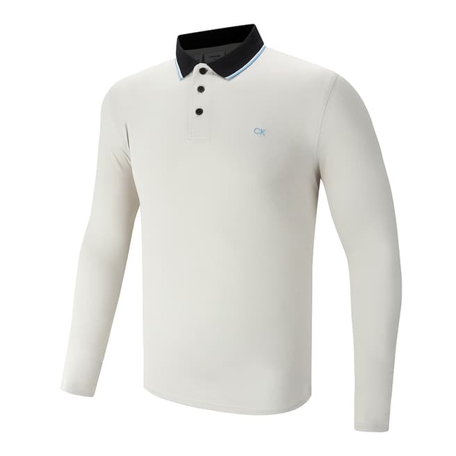 Calvin Klein Golf Silver Long Sleeve Polo