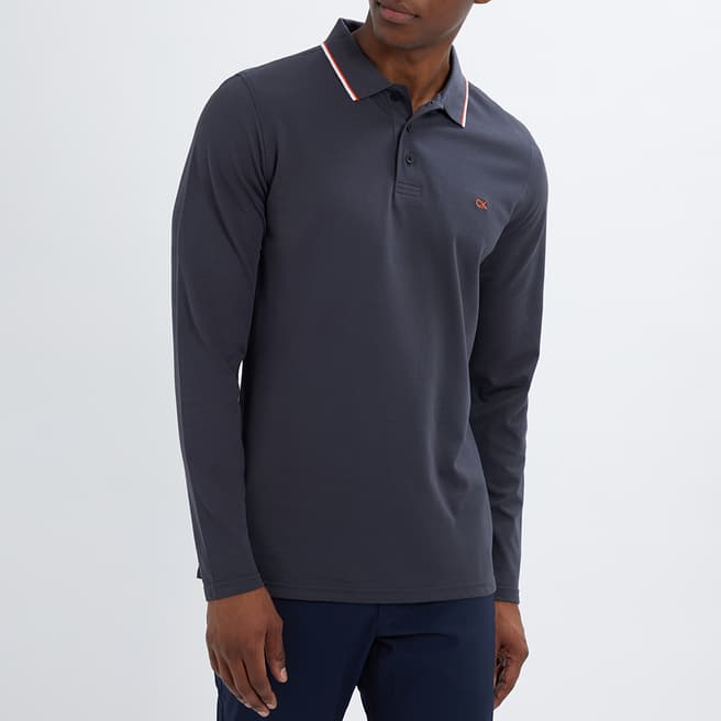 Calvin Klein Golf Charcoal Long Sleeve Polo