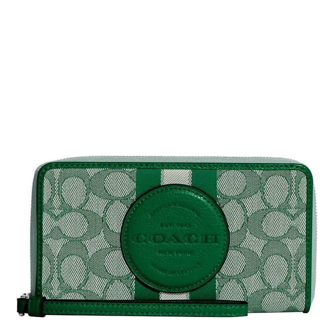 Coach Green Dempsey Large Phone Wallet
