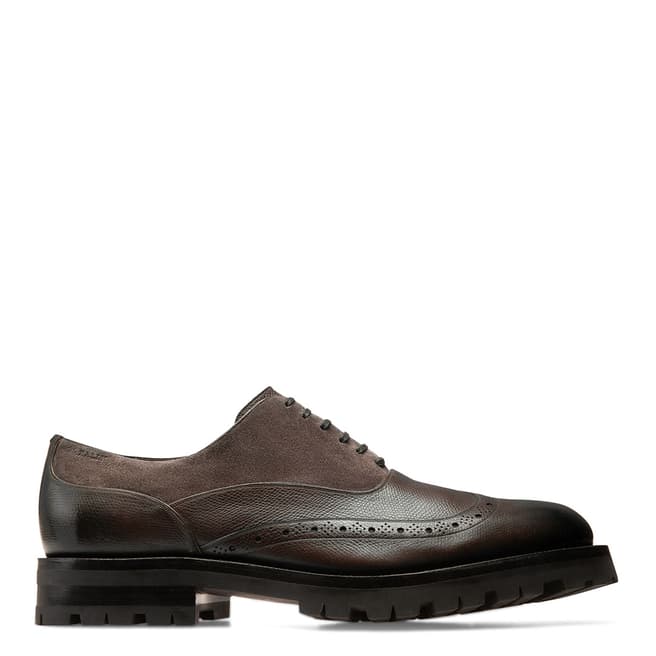 BALLY Brown Leather Geogrian Brogue Oxford Shoes
